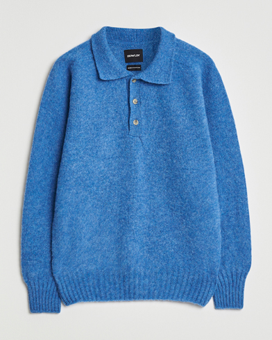 Howlin' Brushed Wool Polo Apollo – Blau