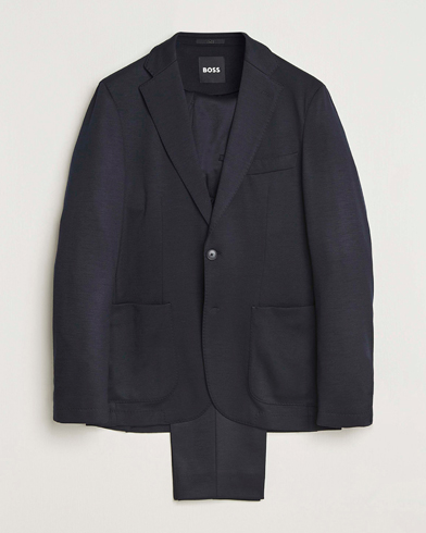 BOSS BLACK Hanry Wool Suit Dark Blue – Blau