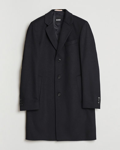 BOSS BLACK Hyde Wool Coat Black – Schwarz