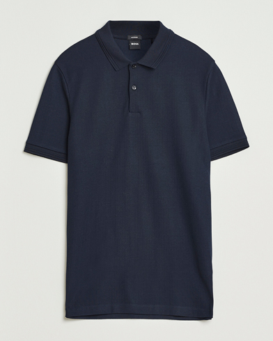 BOSS BLACK Parlay Structured Polo Dark Blue – Blau