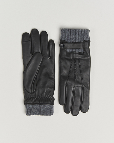 BOSS BLACK Hyden Leather Glove Black – Schwarz
