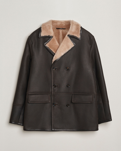 BOSS CAMEL Mabano Leather Peacoat Brown – Braun