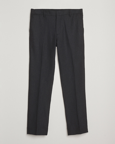 J.Lindeberg Soren Cash Stretch Flannel Trousers Dark Grey Melange – Grau