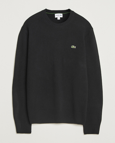 Lacoste Carded Wool Crew Neck Black – Schwarz