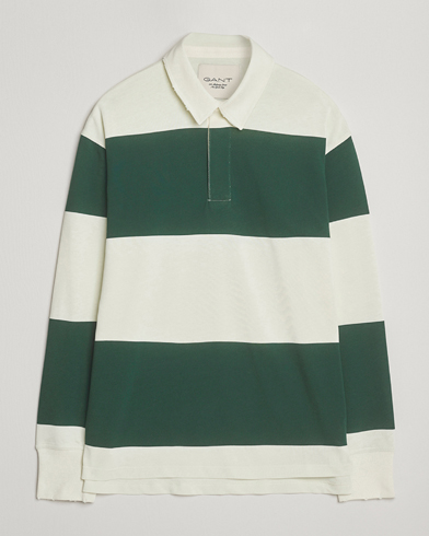 GANT 240 Mulberry Street Block Stripe Heavy Rugger Forest Green/White – Grün