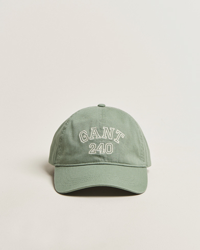 GANT 240 Mulberry Street Washed Canvas Cap Forest Green – Grün