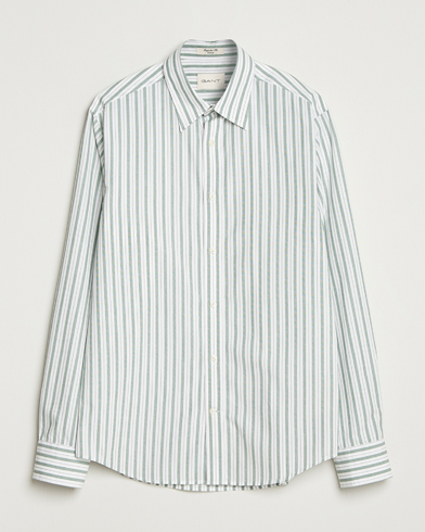 GANT Regular Fit Poplin Striped Shirt Forest Green – Grün