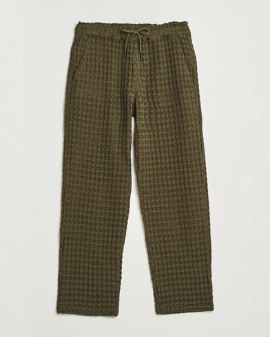OAS Turtle Ayora Waffle Pants Dark Green – Grün