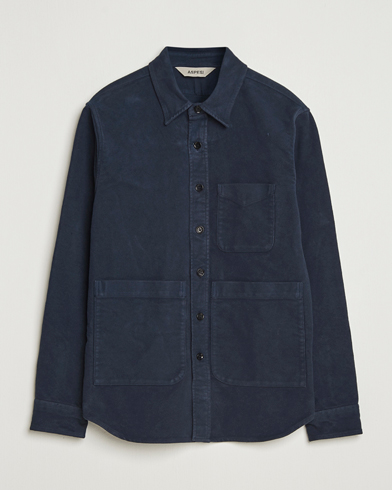 Aspesi Moleskine Utility Shirt Navy – Blau