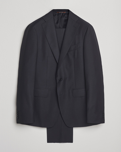 Canali Capri Wool 130s Suit Dark Blue – Blau