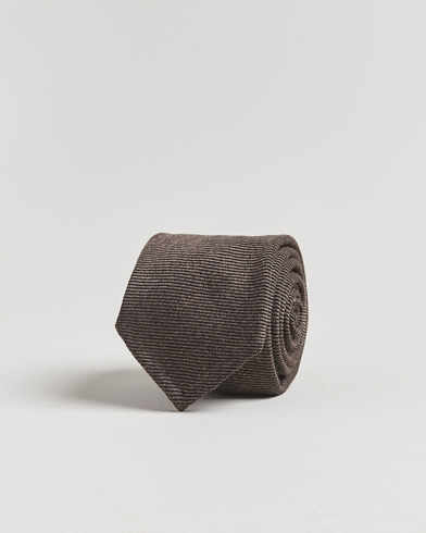 Finamore Napoli Wool Twill Tie Brown – Braun