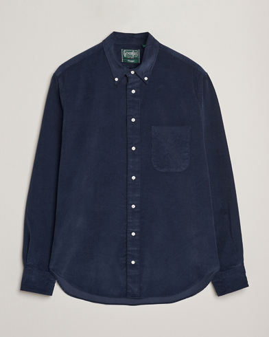 Gitman Vintage Corduroy Button Down Shirt Navy – Blau