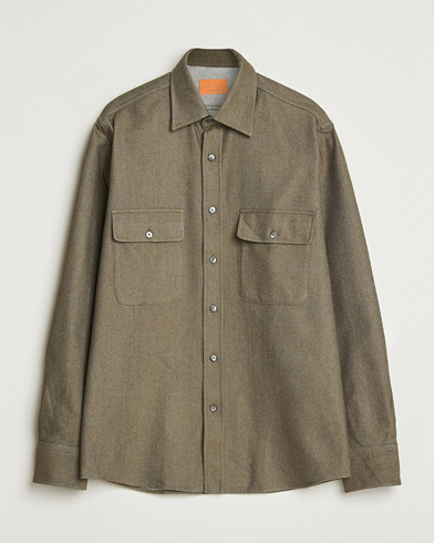 Grigio Heavy Twill Overshirt Military – Grün