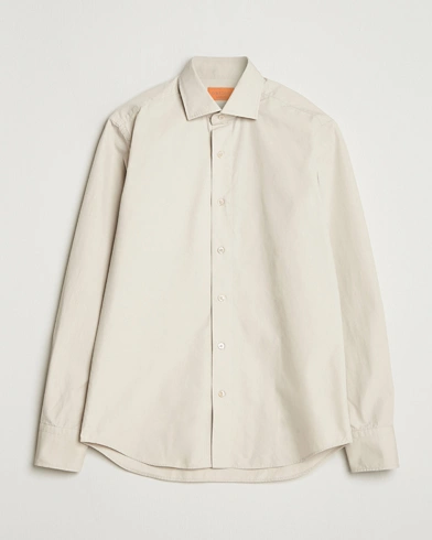 Grigio Cotton Twill Shirt Beige – Beige