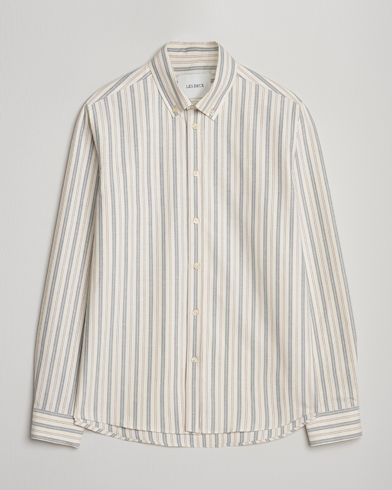 LES DEUX Konrad Striped Oxford Shirt Light Ivory – Mehrfarbig