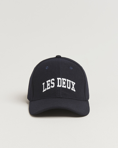 LES DEUX Wool Baseball Cap Dark Navy – Blau