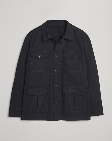 Oscar Jacobson Safari Shirt Jacket Black – Schwarz
