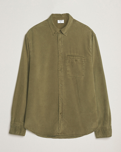 Filippa K Zachary Lyocell Shirt Dark Olive – Grün