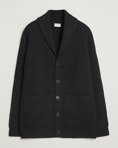 Filippa K Wool Shawl Collar Cardigan Black – Schwarz