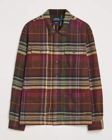 Polo Ralph Lauren Brushed Flannel Pocket Shirt Brown/Green – Braun