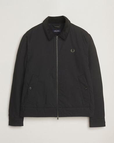 Fred Perry Cotton Light Padded Harrington Jacket Black – Schwarz