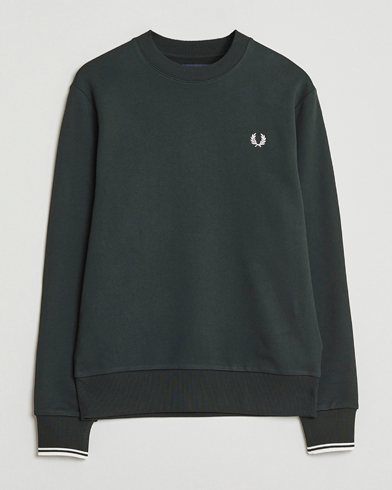 Fred Perry Crew Neck Sweatshirt Night Green – Grün