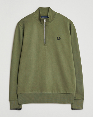 Fred Perry Half Zip Sweatshirt Night Green – Grün