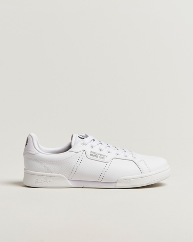 Fred Perry B722 Textured Leather Sneaker White – Weiß