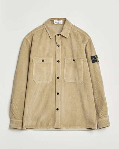 Stone Island Organic Cotton Cord Overshirt Beige – Beige