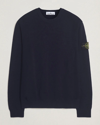 Stone Island Stretch Wool Knitted Jumper Navy – Blau