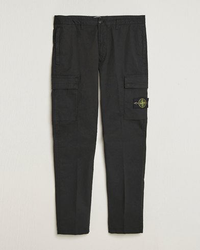 Stone Island Supima Cotton Stretch Cargo Trousers Black – Schwarz