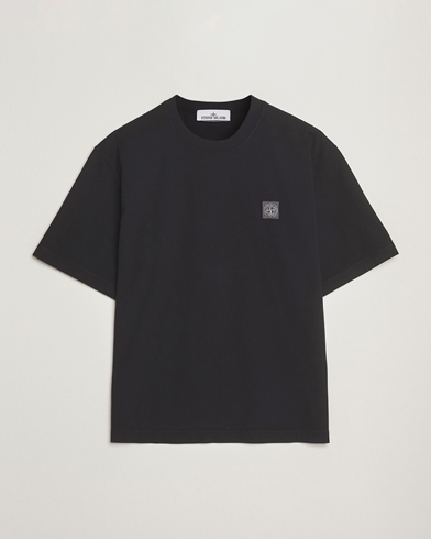 Stone Island Combed Organic Cotton T-Shirt Black – Schwarz