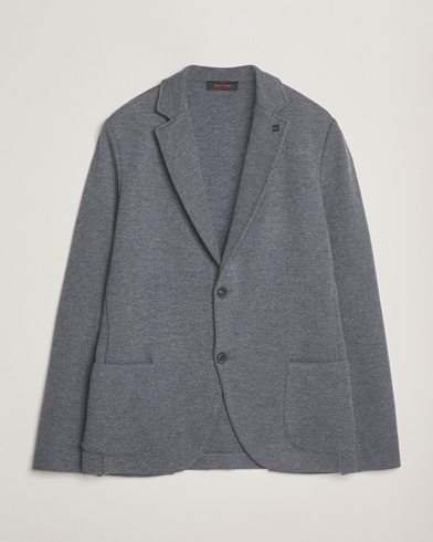 Gran Sasso Rainwool Knitted Blazer Grey Melange – Grau