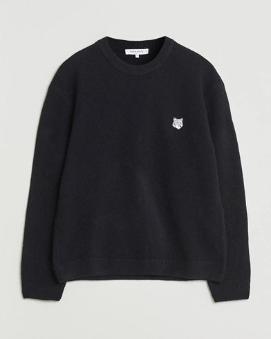 Maison Kitsuné Grey Fox Head Lambswool Sweater Black – Schwarz