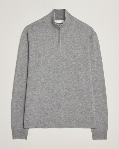 Tiger of Sweden Travis Wool/Cashmere Half Zip Light Grey Melange – Grau