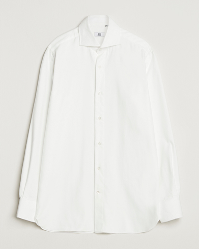100Hands Herringbone Flannel Cut Away Shirt White – Weiß
