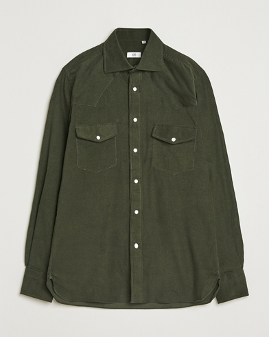 100Hands Western Cord Shirt Olive – Grün