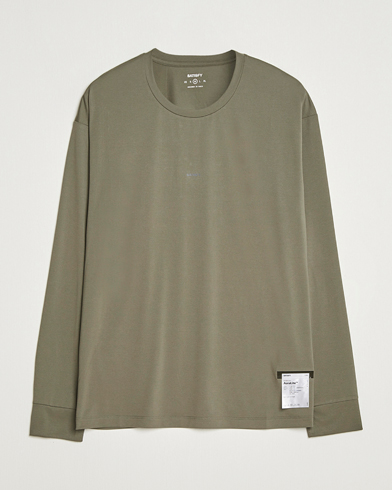 Satisfy AuraLite Long Sleeve T-Shirt Dusty Olive – Grün