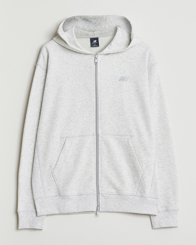 New Balance Essentials Terry Full Zip Hoodie Ash Heather – Grau