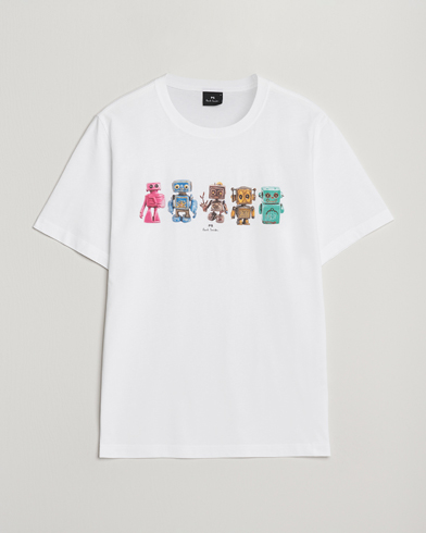 PS Paul Smith Robots Crew Neck T-Shirt White – Weiß