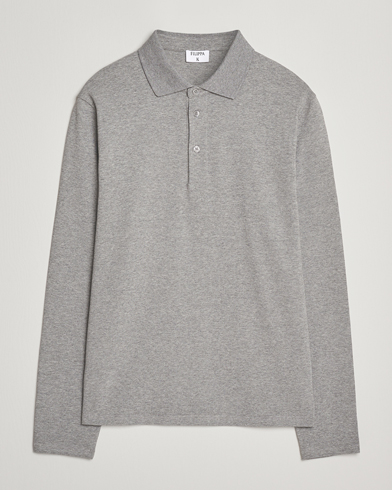 Filippa K Luke Lycra Polo Shirt Mid Grey Melange – Grau