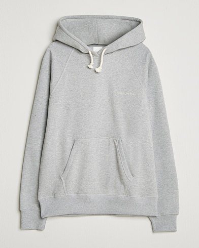 Nudie Jeans Gunde Logo Hoodie Grey Melange – Grau