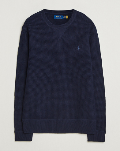 Polo Ralph Lauren Cotton/Wool Pullover Hunter Navy – Blau