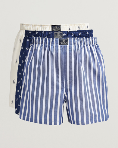 Polo Ralph Lauren 3-Pack Woven Boxer Blue/Navy/White – Blau
