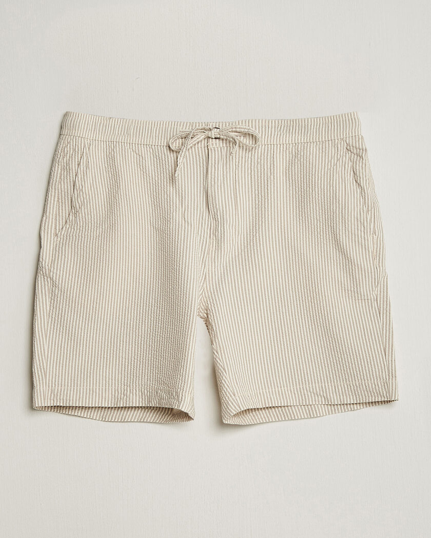Morris Fenix Seersucker Shorts Khaki – Beige