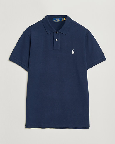 Polo Ralph Lauren Custom Slim Fit Polo Navy – Blau