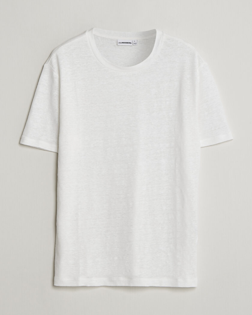J.Lindeberg Coma Linen T-Shirt White – Weiß