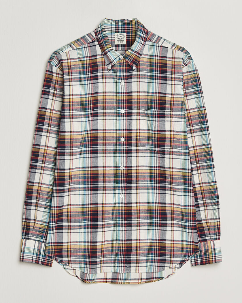 Kamakura Shirts Vintage Ivy Button Down Shirt Yellow Madras – Gelb