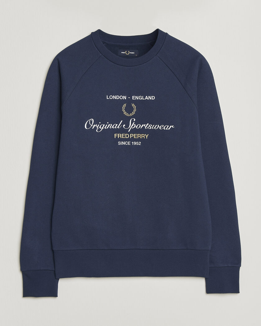 Fred Perry Original Sportswear Sweatshirt Tennis Blue – Blau
