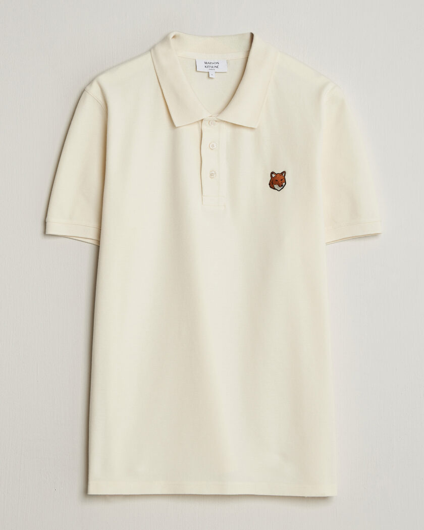 Maison Kitsuné Fox Head Polo Noble Beige – Beige